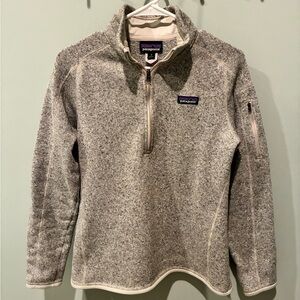 Patagonia Women's Heathered Gray Quarter-Zip Sweater